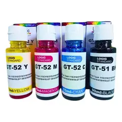 LOGIC - Pack 4 Tintas Alternativas Para HP GT 4 Colores