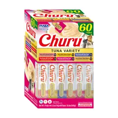 INABA - CHURU GATOS - CAJA VARIEDADES - ATÚN - 60 UNIDADES