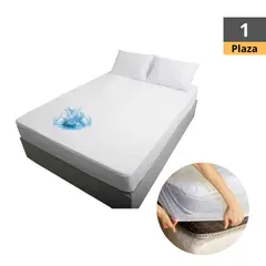 GENERICO - Cubre Colchón Impermeable 1 Plaza Liso