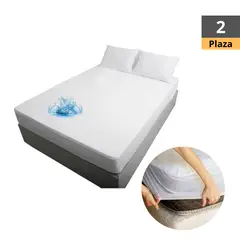 GENERICO - Cubre Colchón Impermeable 2 Plazas Liso
