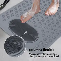 AIZO - 50×80cm Gris Goma Antideslizante Para Piso De Ducha Tina Baño