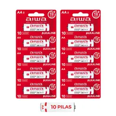 AIWA - Pila Alcalina Aa Pack X10 Unidades LR6P5