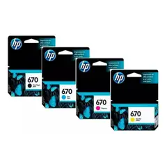 HP - Cartuchos de Tinta 670 Original Pack