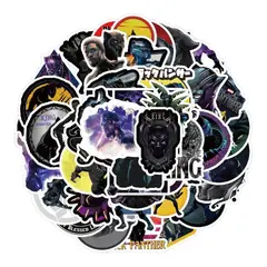 GARSIL - 50 Stickers Black Panther- Etiquetas Autoadhesivas