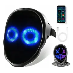 U BUY - Mascara Led Rgb Multi Personajes Sensor Movimento Bluetooth