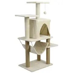 INSPIRACCI - Torre Rascador Para Gatos Casa-Hamaca 113cm Beige