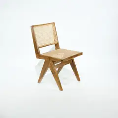 NECTAR - Silla Madera de Teca con Asiento y Respaldo de Rattan