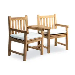 NECTAR - Sillas con Brazo twin madera de teca
