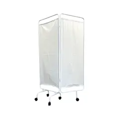 BOTICAMED - Biombo Clínico de 2 cuerpos Blanco con frenos