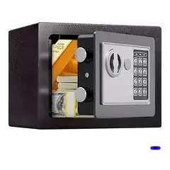 GENERICO - Caja Fuerte Digital 6L Teclado Numerico 2 Llaves Anclaje Pared Hogar pared suelo