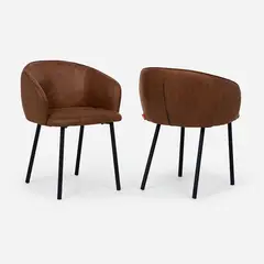 ROSEN - Set 2 Poltronas Turif Tela Camel