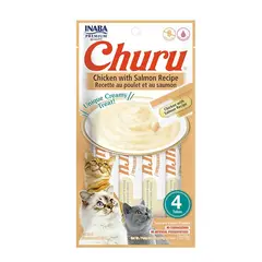 CHURU - Inaba Pollo con Salmón, bolsa 4 unidades, 56g