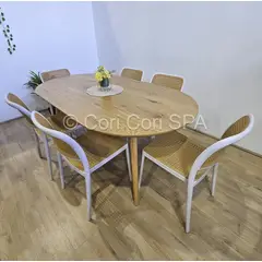 CORI CORI - Mesa de Comedor Expandible de 100cm -140cm- 180cm
