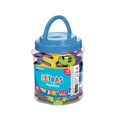 ADETEC - Letras Magnéticas Goma Eva 88 Piezas Juego Didáctico