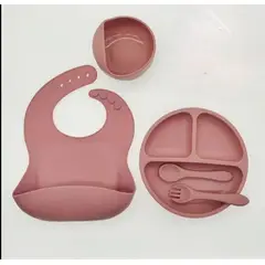 GENERICO - Set de Alimentación Complementaria de silicona para Bebes
