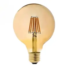 OEM - Ampolleta LED Filament Deco Globo Wellmax E27 Calida 8W G95 - Ámbar