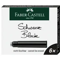 FABER-CASTELL - Cartuchos Repuesto De Tinta Negro x6 und.