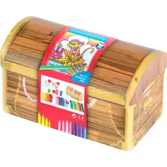 FABER-CASTELL - Marcador Connector Cofre Tesoro x33 Colores