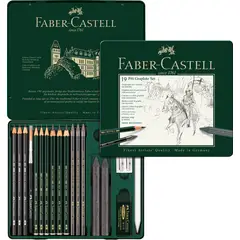 FABER-CASTELL - Lápiz Grafito Pitt Estuche De Metal x19 uds.