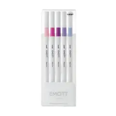 UNI BALL - Set Tiralíneas Uniball Emott PEM-SY N°7 x5 Colores