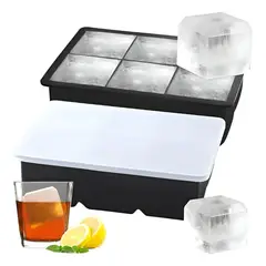 PASTELERIUSCL - 2 Cubetas Hielo Cubetera Cubetas Silicona Cubeta C/tapa 6cav