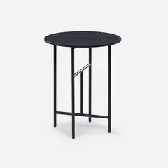 ROSEN - Mesa Lateral Delfi Circular 45 x 55 cm Negro