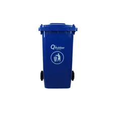 QRUBBER - Basurero Contenedor Basura azul 240 lts