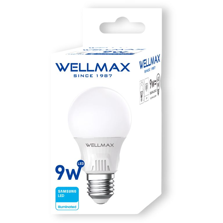 Ampolleta LED E-27 9W Luz Fria 810Lm LED Samsung OEM