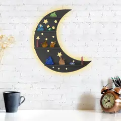 AIZO - Escuadras Para Repisa De Madera Luna Y Mariposa