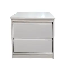 DECORACION CREATIVA - Velador 2 Cajones Blanco