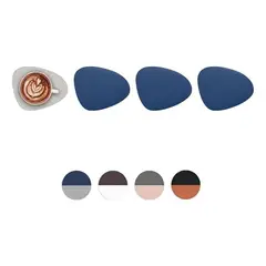 AZ AURAZEUS - Set 4 Posavasos Ecocuero Antimanchas Impermeables 2 en 1 AZ