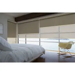GENERICO - Cortina Roller Doble Blackout Sunscreen 120x200 BEIGE
