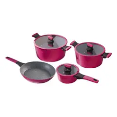 KITCHENWARE - BATERIA DE COCINA 7 PIEZAS SOHO CHERRY ALUMINIO FORJADO