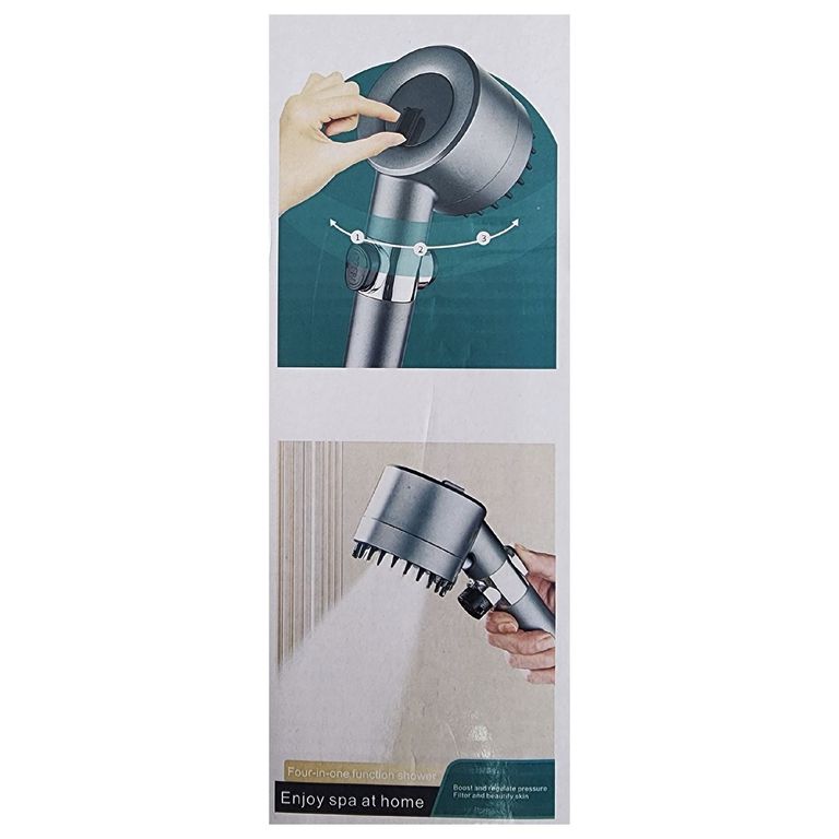 Cabezal de Ducha Turbo cargado 3 Modos Accesorio Baño