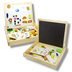 ARTIDIX - Pizarra Multifuncional Madera 3en1 Figuras Educativa