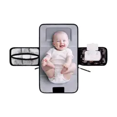 BABYLUNA - Mudador Bolso Portátil Cambiar Pañales Bebé Negro