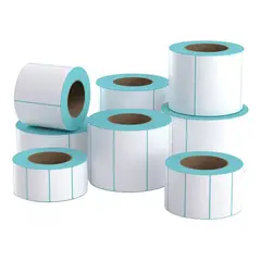 KUANGYE - Pack 5 Rollo Etiquetas Termicas Autoadhesiva 60x40 800 Etiq