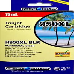 PACIFIC COLOR - Cartucho De Tinta Alternativo para Hp N° 950 xl Negro