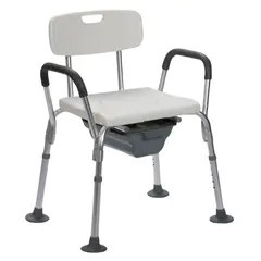 GENERICO - Silla Baño Ducha Portatil Adulto Mayor Enfermos Aluminio