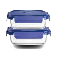 LUMINARC - Set 2 Taper Hermeticos Rectangulares Vidrio (1520 ML)