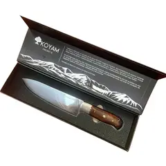 KOYAM - - Cuchillo Chef 32cm Café Acero Sandvic 12C27
