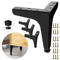 AIZO - 4 Pzs Patas Para Muebles Cama Sofá Elevadores Ajustable13cm