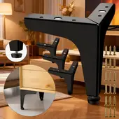 Patas Redondas 2 Madera Negra Para Muebles | Meses Sin Interés