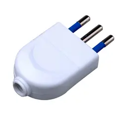 MACROTEL - Enchufe Macho Vertical 2P+T Blanco