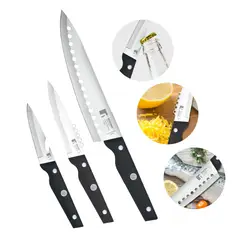 BERGNER - SET 3 CUCHILLOS ACERO INOXIDABLE REECO