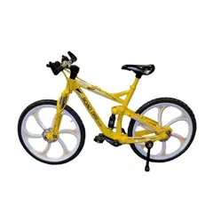 GENERICO - Bicicleta MTB Miniatura De Metal Escala 1 / 10 Coleccionables Amarilla