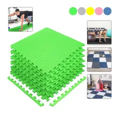 GENERICO - Pack X 4 Tatami Alfombra Encastrable 60x60x1.2cm Goma Eva verde.