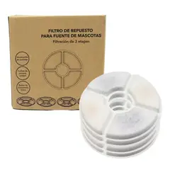 GENERICO - Filtro Para Mascota Fuente Agua Bebedero Redondo Pack X 12