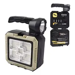 GENERICO - Linterna Solar Led Recargable + Kit De Herramienta