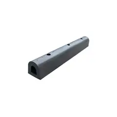 QRUBBER - Defensa muelle y muro 99x9x10cm negro